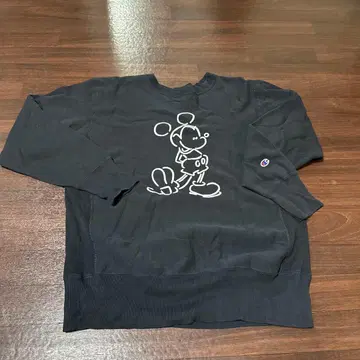 Champion Disney 리버스 위브 블랙 XL