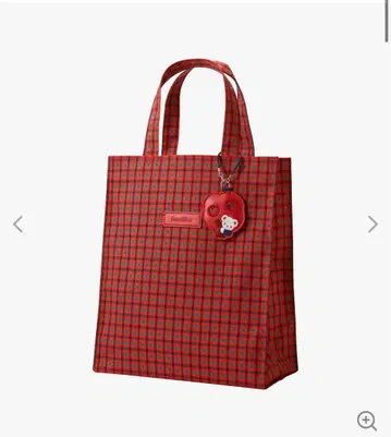 파밀리아 토트백 깅엄 빨간색