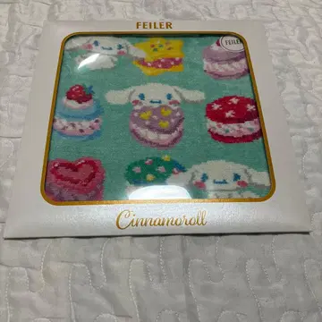 새상품 페이러 산리오 시나모롤 마카롱 FEILER 손수건
