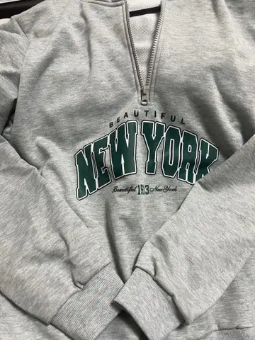 그레이 뉴욕 하프 지퍼 트레이닝복