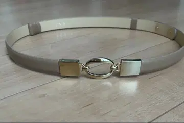 ANAYI 플레이트 콤비 벨트 베이지