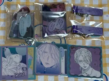 길고양이와 늑대 만복 가챠 아크릴 스탠드 아크릴 키링 스티커 세트