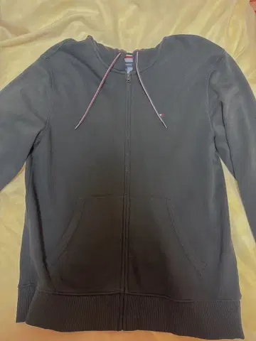 Tommy Hilfiger 풀 집업 후드티 블랙