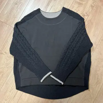 그레이 케이블 니트 긴팔 스웨터 사이즈 38