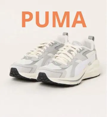 PUMA 메쉬 스니커즈 화이트 그레이 히프노틱 통굽 러닝