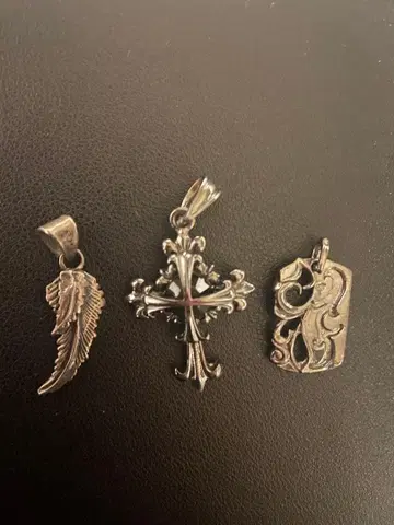 실버 펜던트 참만 3개 세트