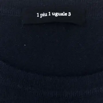 1 piu 1 uguale 3 캐시미어 15% 혼방 긴팔 스웨터 네이비