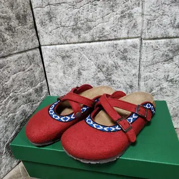빨간색 울 슬립온 225