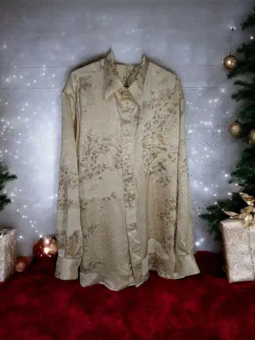 기모노 리메이크 긴팔 셔츠 (얼룩 있음)