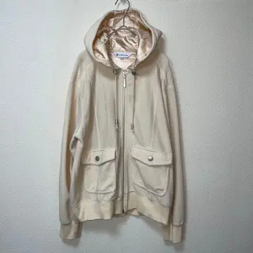 콜로모바이데코스가이 후드티 아이보리 캐주얼 심플 LL