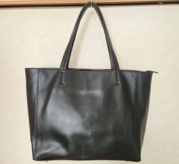 다케오 키쿠치 블랙 가죽 토트백