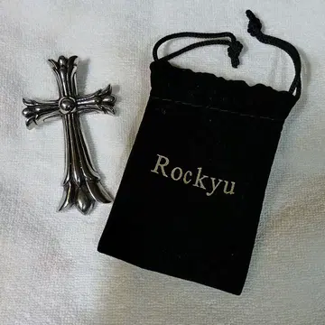 Rockyu 크로스 목걸이 MENS 고딕 플레어