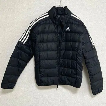 [ adidas 다운 자켓 3 스트라이프 ] 블랙 160/84A