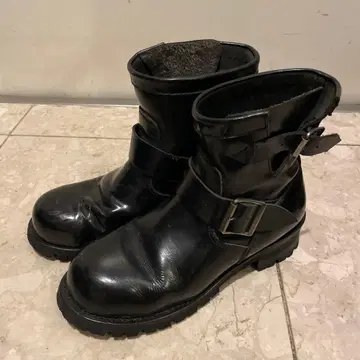 리미푸 Limi feu 블랙 가죽 엔지니어 부츠