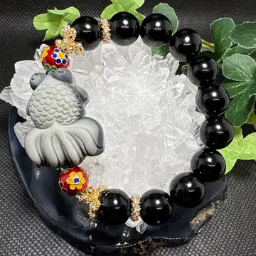 태극석 금붕어 오닉스 팔찌