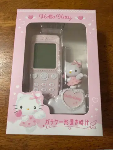 산리오 헬로키티 폴더폰 모양 탁상시계