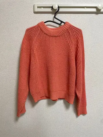 MOUSSY 살몬 핑크 니트 스웨터