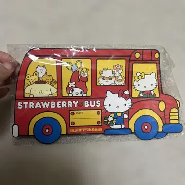 스트로베리 버스 사진 프레임 딸기신문 산리오 헤이세이 레트로