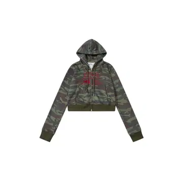 aeae 카모플라쥬 크롭 후드티 M