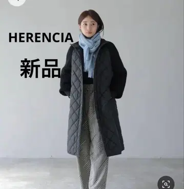 새상품 HERENCIA 헤렌시아 롱 코트 퀼팅 아우터