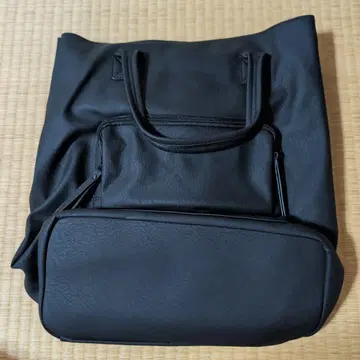 블랙 합성 피혁 백팩 2WAY 사양