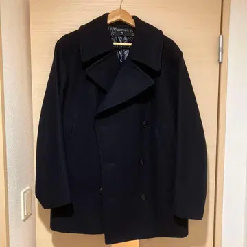 유니클로 +J 울 블렌드 피 코트 M 사이즈 네이비