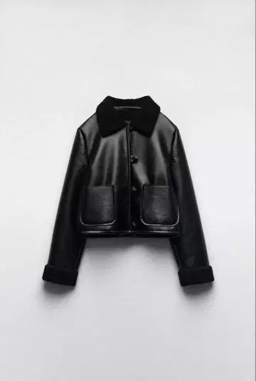 ZARA 더블 페이스 자켓 블랙