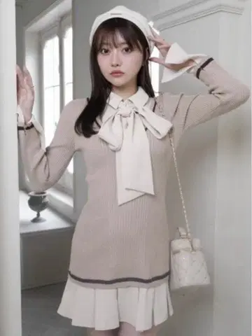 LIPSERVICE 셔츠 도킹 플리츠 원피스