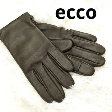 컨디션 최상 에코 ecco 양가죽 그로브 장갑 M 브라운 스마트폰 대응