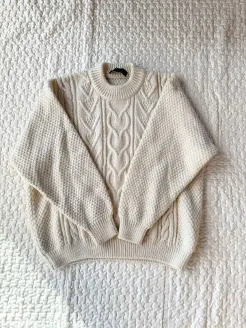 구제 의류 케이블 니트 made in France