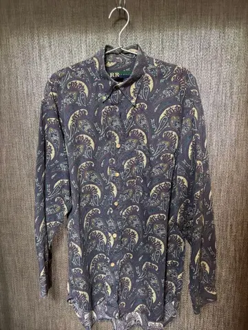 R&R Casuals 페이즐리 무늬 긴팔 셔츠 M