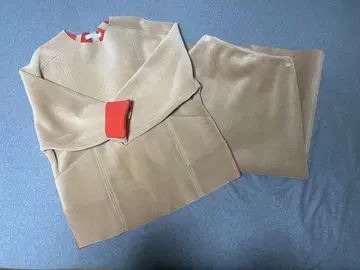 그리드 Velour 본딩 스커트 튜닉 세트