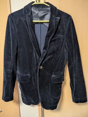 SHIPS 네이비 벨벳 테일러드 자켓