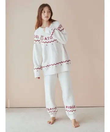 젤라또피케 [ HOLIDAY ] 노르딕 풀오버 & 롱 팬츠 IVR