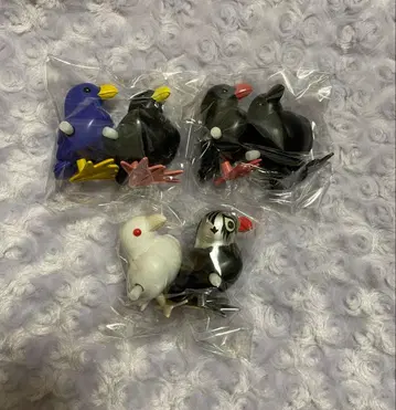 45. 가챠 태엽 까마귀 6종 세트 태엽 완구