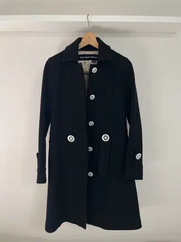 마리콴트 MARY QUANT 블랙 롱 코트 38 M