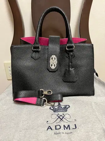 ADMJ 블랙 아르데코 백 비쥬