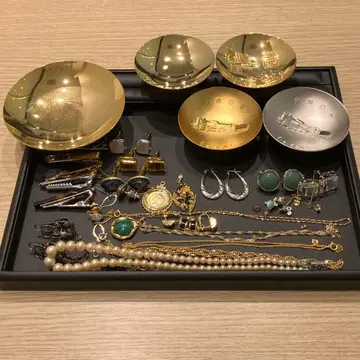 목걸이 귀걸이 귀걸이 넥타이핀 펄 진주 금제 불명 정리품