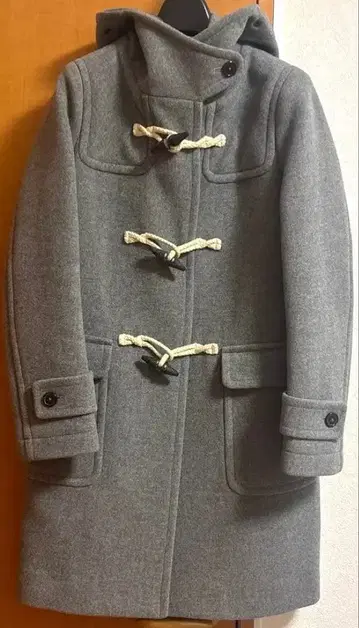 MACPHEE 더플 코트 그레이 후드 부착