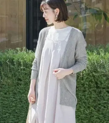 F by ROSSO 시스루 니트 가디건 GREIGE