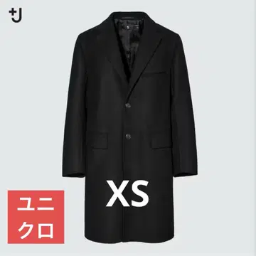 유니클로 UNIQLO +J 울 블렌드 체스터 코트 블랙 xs