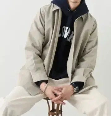 [ 정가 19800엔 ] 스텐 컬러 코트 CPO 셔츠 EDIFICE