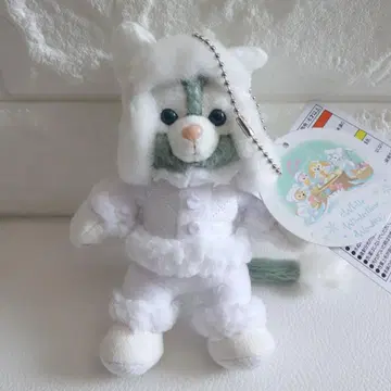 새상품 젤라토니 화이트 윈터타임 원더스 봉제 인형 배지