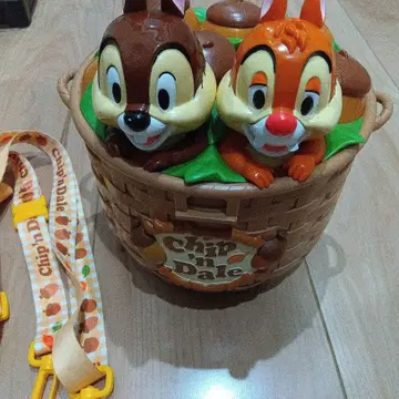 1회 사용. 칩과 데일 팝콘통. 디즈니