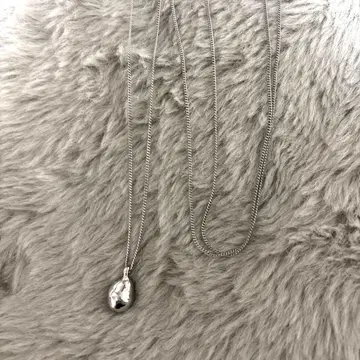 쉽스 SHIPS 롱 모티브 목걸이 실버