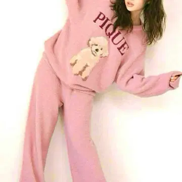 택 포함 새상품 GELATO PIQUE 핑크 토이 푸들 셋업