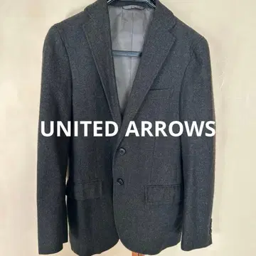 UNITED ARROWS 다크 그레이 테일러드 자켓 울 혼방 남성용