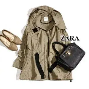 ZARA 카키 트렌치코트