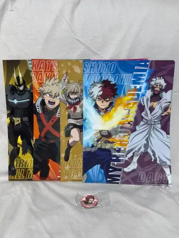 나의 히어로 아카데미아 A4 클리어 파일 4종 컴프 세트 캔뱃지