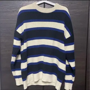 GAP 네이비 보더 니트 루즈핏 스웨터 S